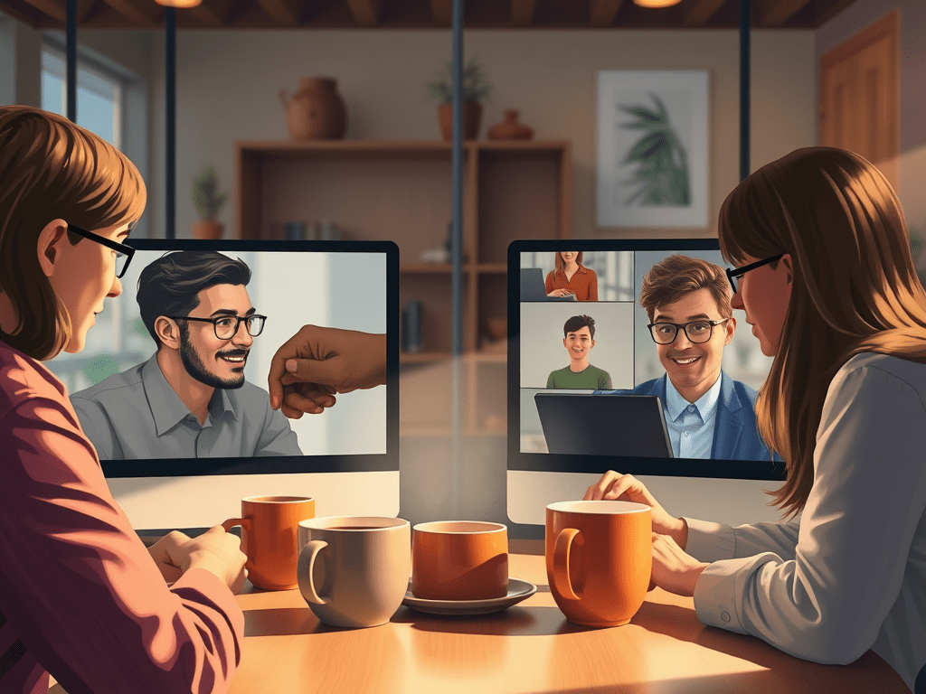 Virtuelle Kaffeepausen steigern die Teamproduktivität